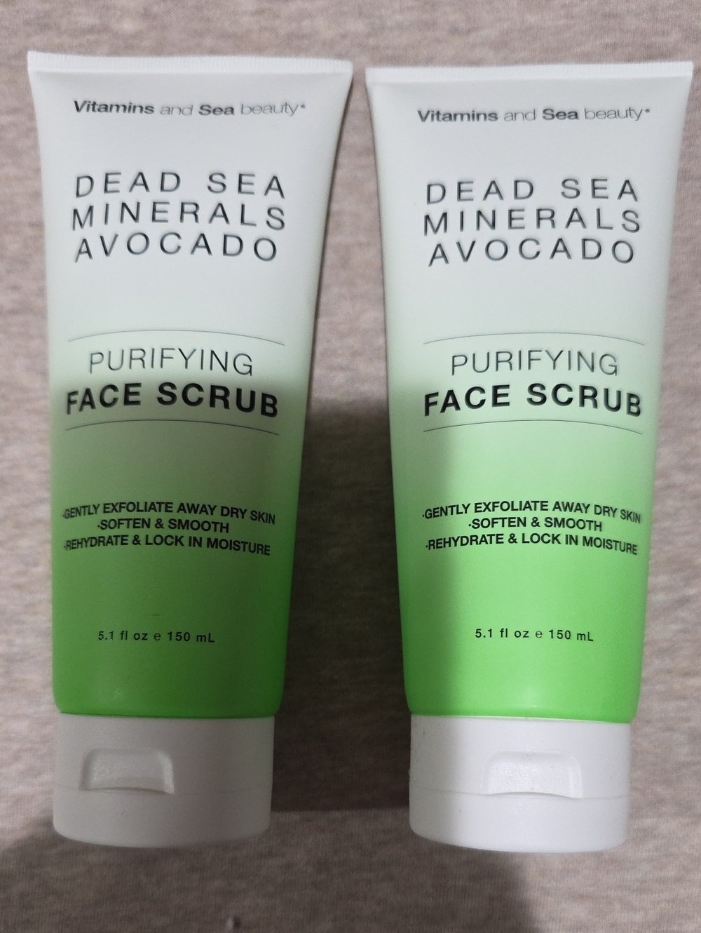 Dead Sea Minerals Avocado Purifying Face Scrub - 2 Item Bundle